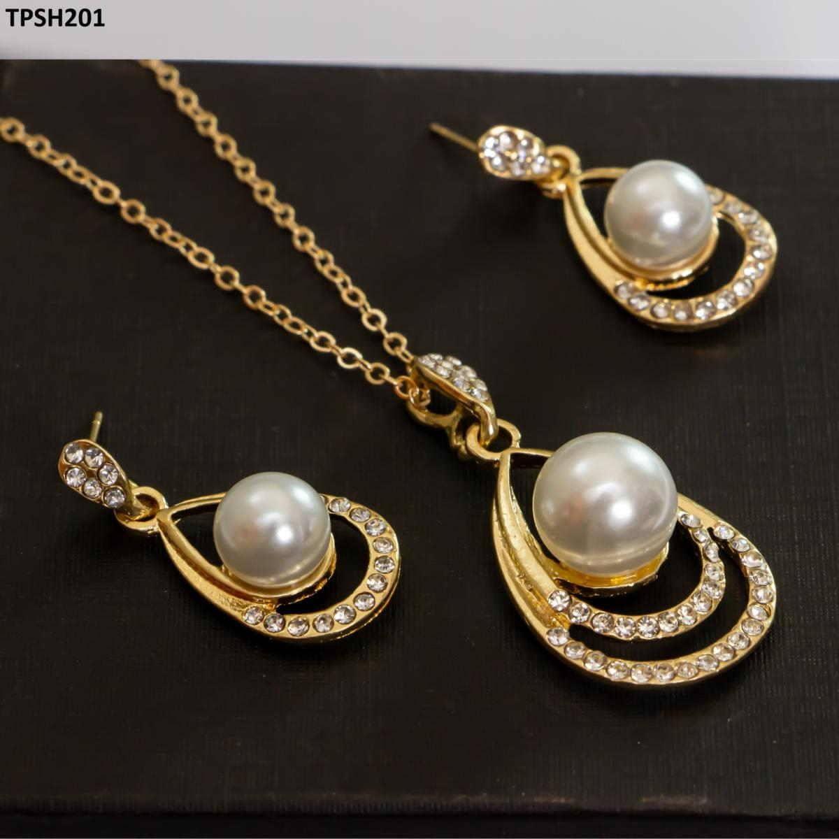 TPSH201 LHY Pear Pearl Pendent Set