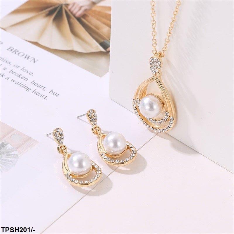 TPSH201 LHY Pear Pearl Pendent Set