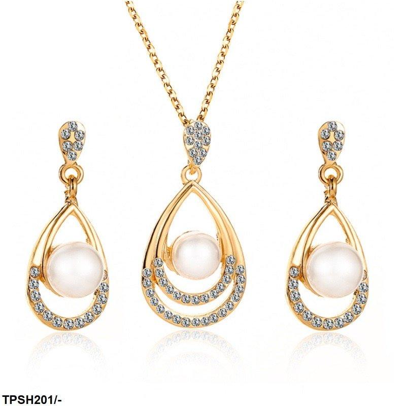 TPSH201 LHY Pear Pearl Pendent Set