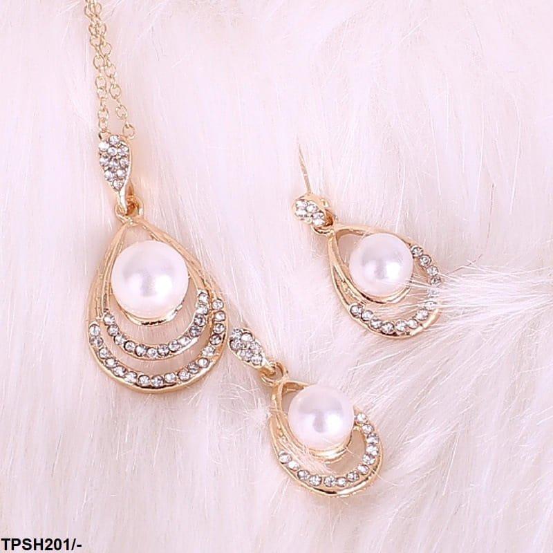 TPSH201 LHY Pear Pearl Pendent Set