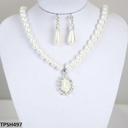TPSH497 LQP Pearl Pendent Set