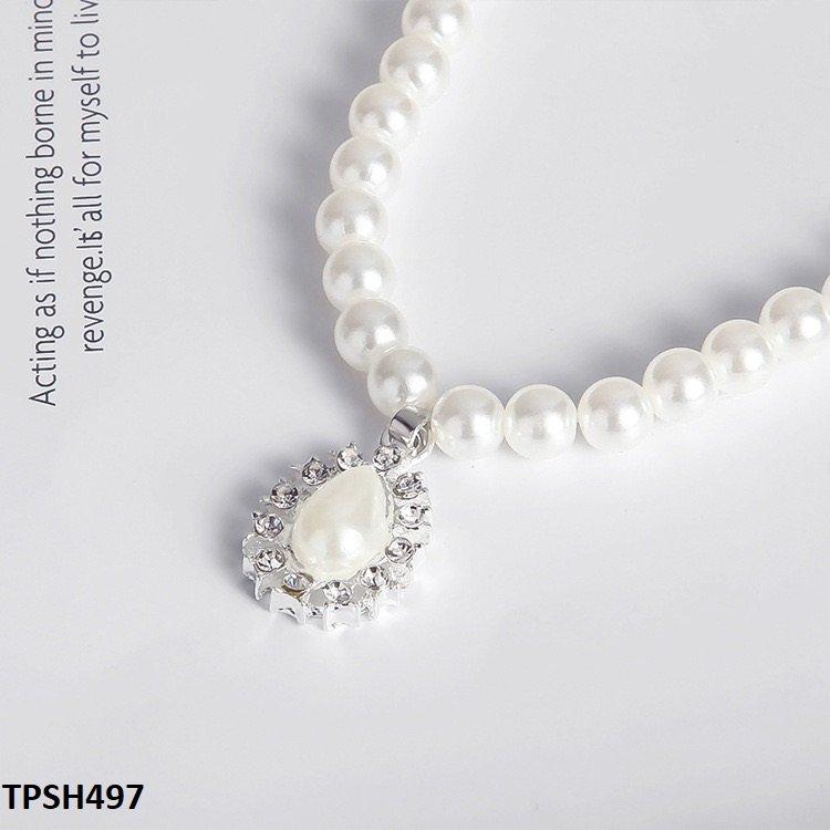 TPSH497 LQP Pearl Pendent Set