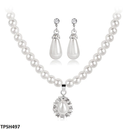 TPSH497 LQP Pearl Pendent Set