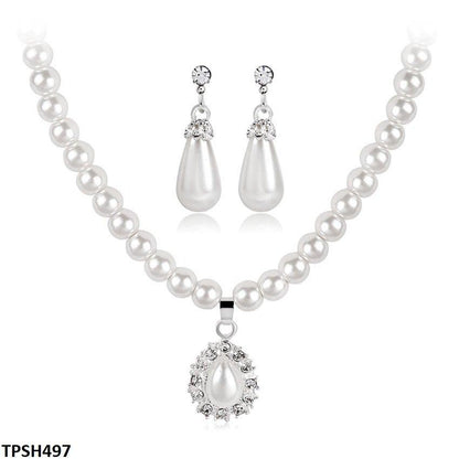 TPSH497 LQP Pearl Pendent Set