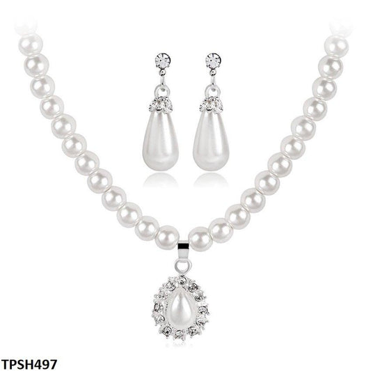 TPSH497 LQP Pearl Pendent Set