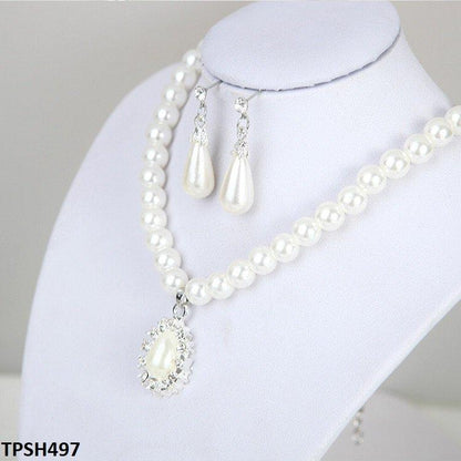 TPSH497 LQP Pearl Pendent Set