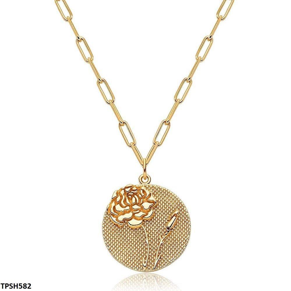 TPSH582 QWN Coin Flower Pendent