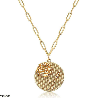 TPSH582 QWN Coin Flower Pendent