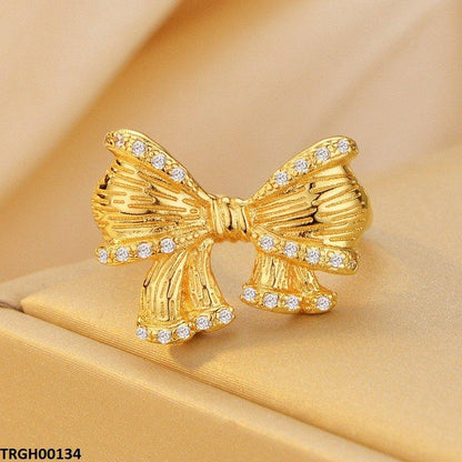 TRGH00134 ZFQ Plain Bow Ring Adjustable - TRGH
