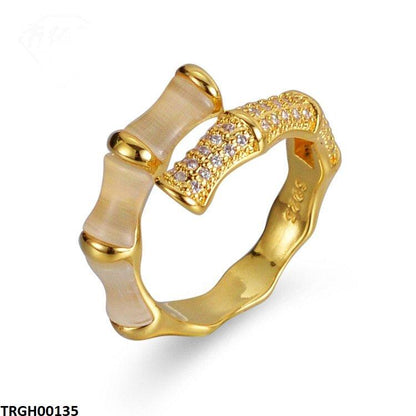 TRGH00135 ZFQ Stainless Steel Bamboo Ring Adjustable -  TRGH