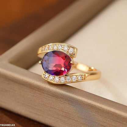 TRGH00143 YLE Oval Stone Ring - TRGH