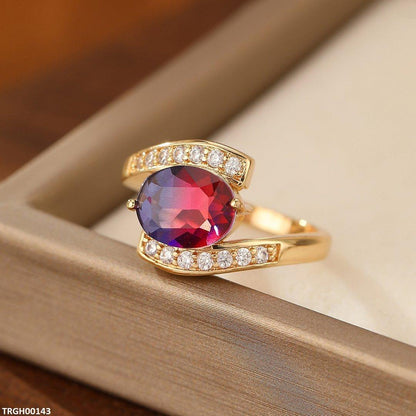 TRGH00143 YLE Oval Stone Ring - TRGH
