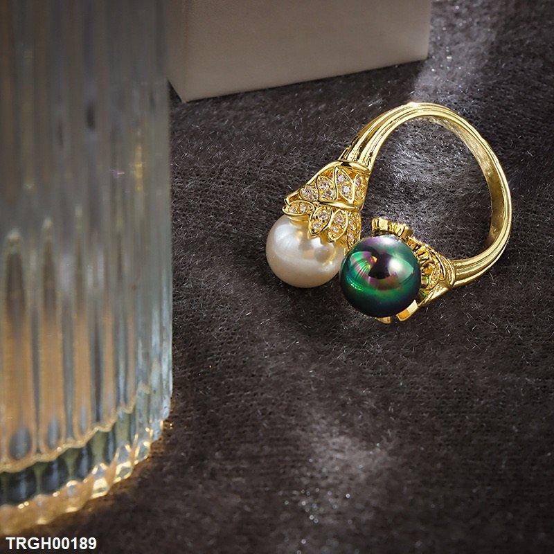 TRGH00189 KYC Double Pearl Ring Adjustable - TRGH