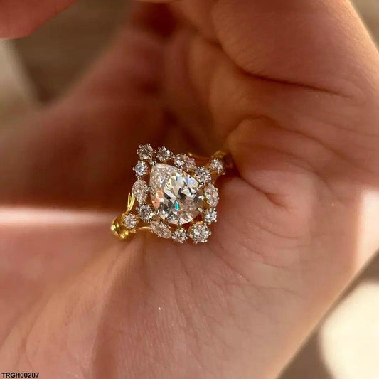 TRGH00207 GWH Tear ZIRCON  Ring Adjustable - TRGH