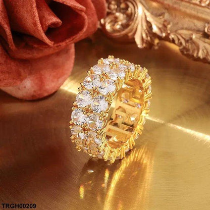 TRGH00209 KYC Round Double Stone Ring - TRGH