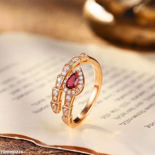 TRGH00214 KRL Snake ZIRCON Stone Ring Adjustable -TRGH