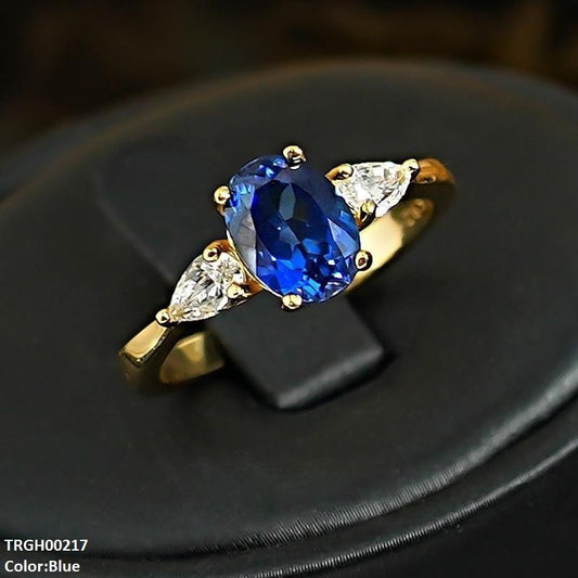 TRGH00217 KRL Oval Stone ZIRCON Stone Ring Adjustable -TRGH