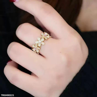 TRGH00221  CJD Flower Ring Adjustable - TRGH