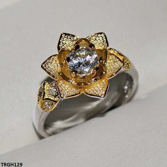TRGH129 KYC Round Flower Ring