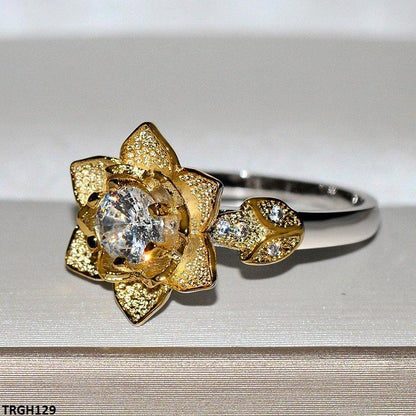 TRGH129 KYC Round Flower Ring