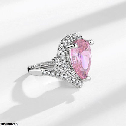 TRSH00706 JJF Tear Crown Ring Adjustable - TRSH