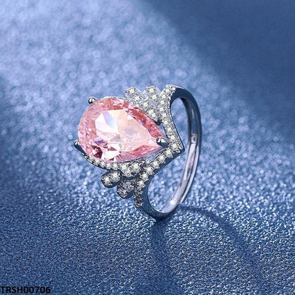 TRSH00706 JJF Tear Crown Ring Adjustable - TRSH