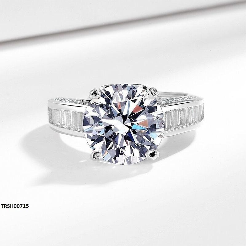 TRSH00715 BLX Cubic Zircon Silver Ring Adjustable - TRSH