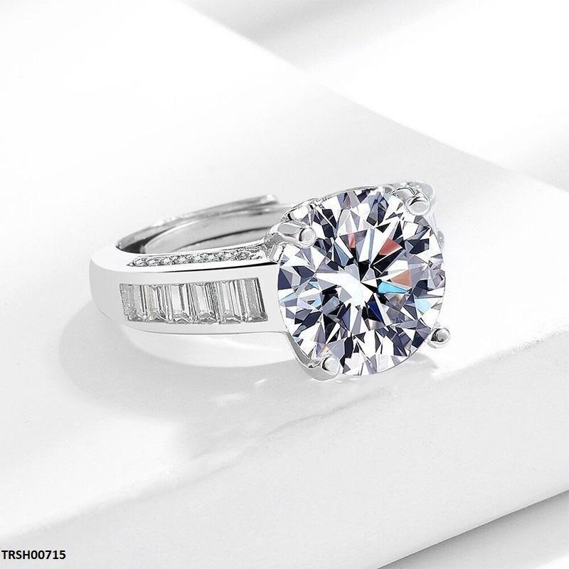 TRSH00715 BLX Cubic Zircon Silver Ring Adjustable - TRSH