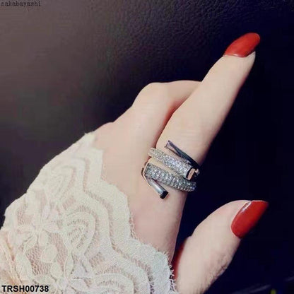 TRSH00738 CJD Double Round Stick Ring Adjustable - TRSH