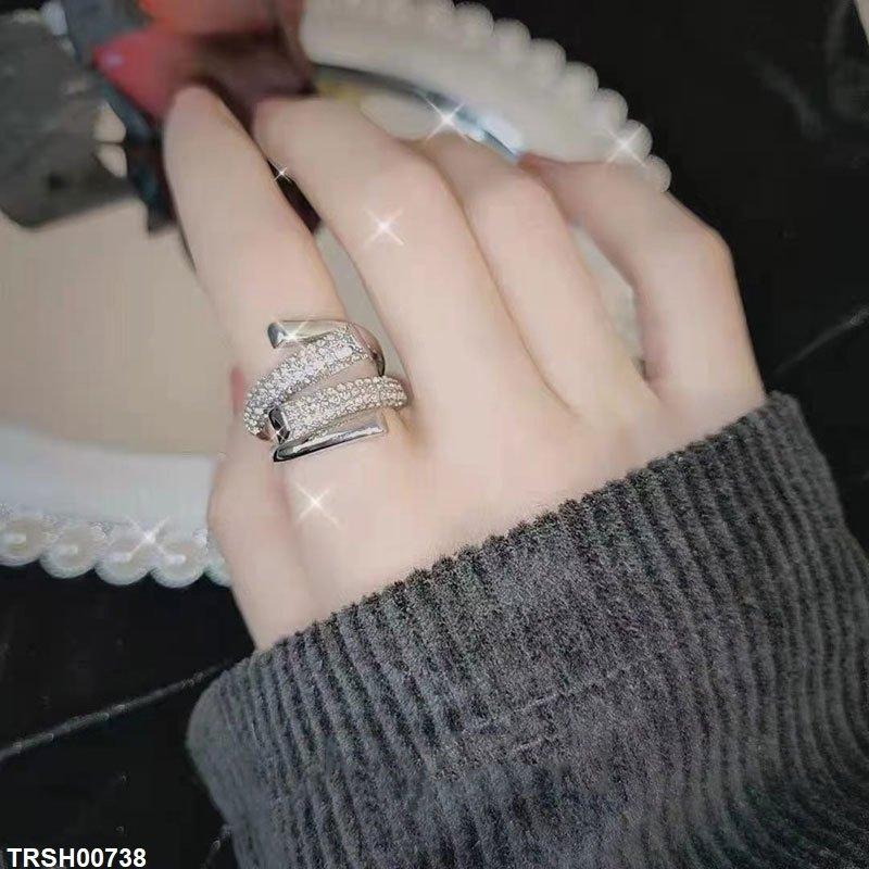 TRSH00738 CJD Double Round Stick Ring Adjustable - TRSH