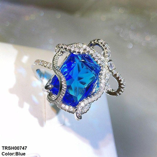 TRSH00747 CJD Rectangle Bow Ring Adjustable - TRSH