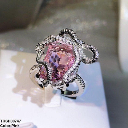 TRSH00747 CJD Rectangle Bow Ring Adjustable - TRSH