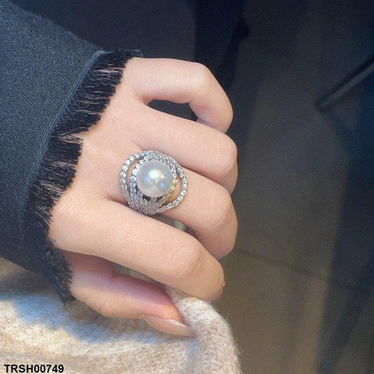 TRSH00749 CJD Pearl Round Ring Adjustable - TRSH