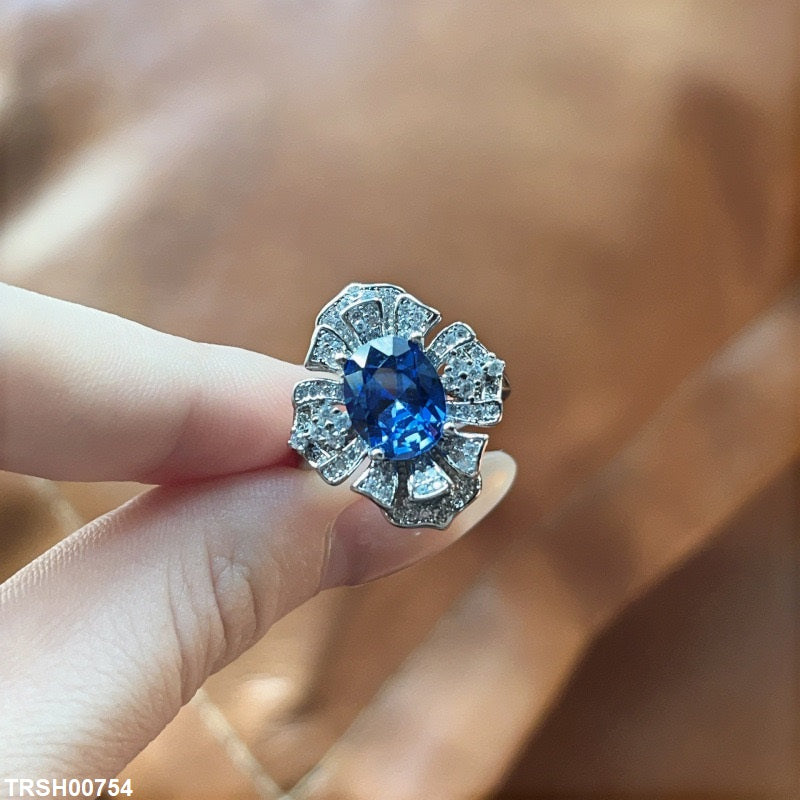 TRSH00754 CJD Zircon Cubic Cocktail Ring Adjustable - TRSH