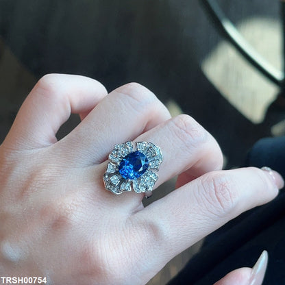 TRSH00754 CJD Zircon Cubic Cocktail Ring Adjustable - TRSH