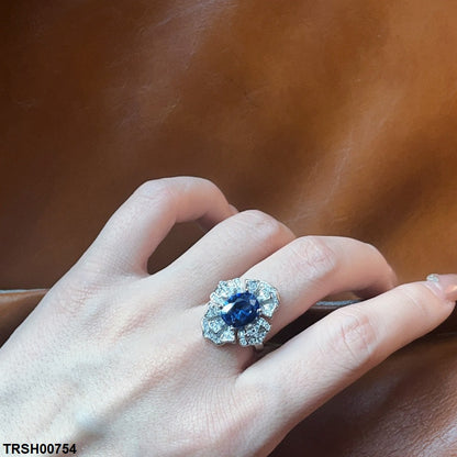 TRSH00754 CJD Zircon Cubic Cocktail Ring Adjustable - TRSH