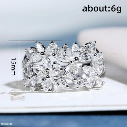 TRSH00758 CSH Marquise Flower Ring - TRSH