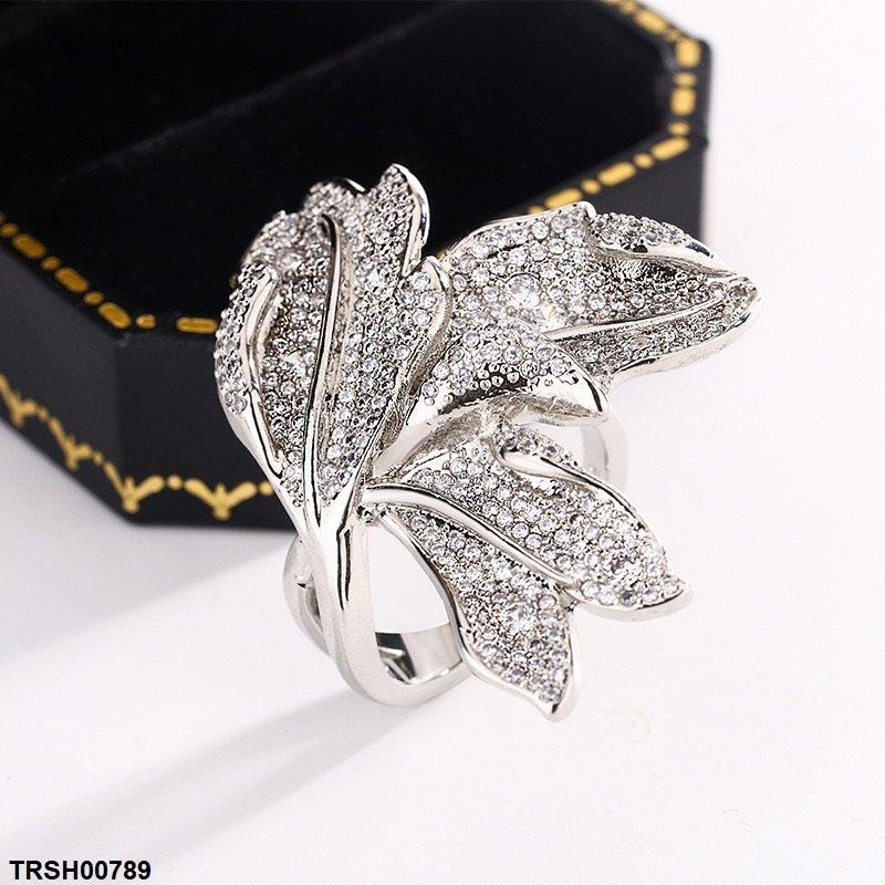 TRSH00789 KYC Imp Leaf Ring Adjustable - TRSH