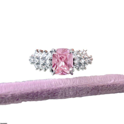 TRSH00802 BJF Pink Cushion Adjustable Ring - TRSH
