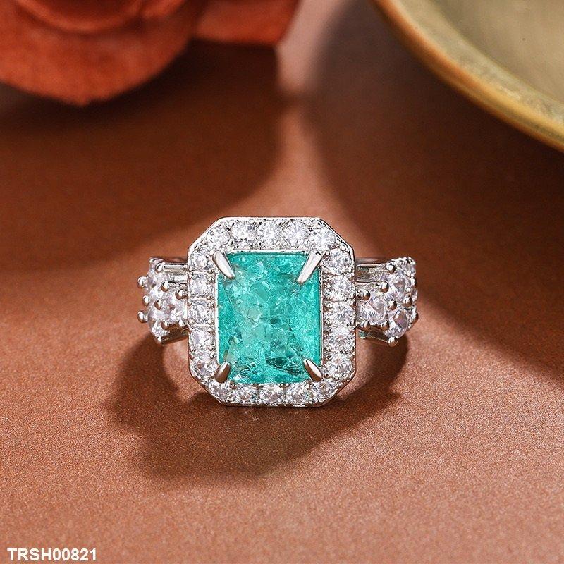 TRSH00821 KYC Square ZIRCON Ring Adjustable - TRSH