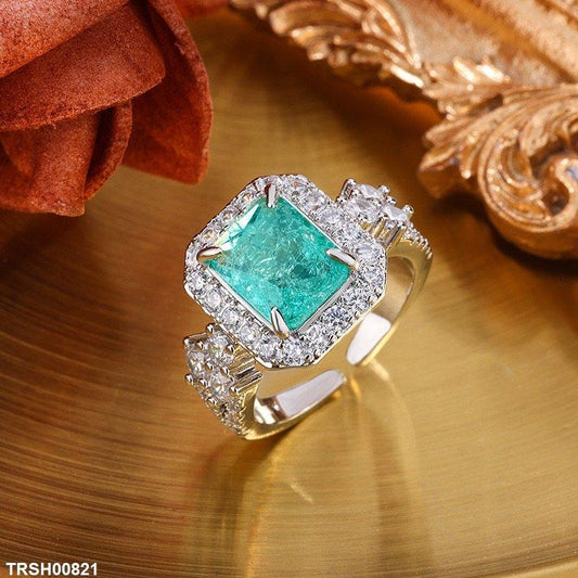 TRSH00821 KYC Square ZIRCON Ring Adjustable - TRSH