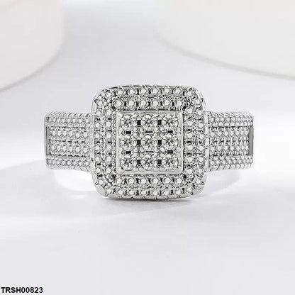 TRSH00823 BLX Square Stone Ring Adjustable - TRSH