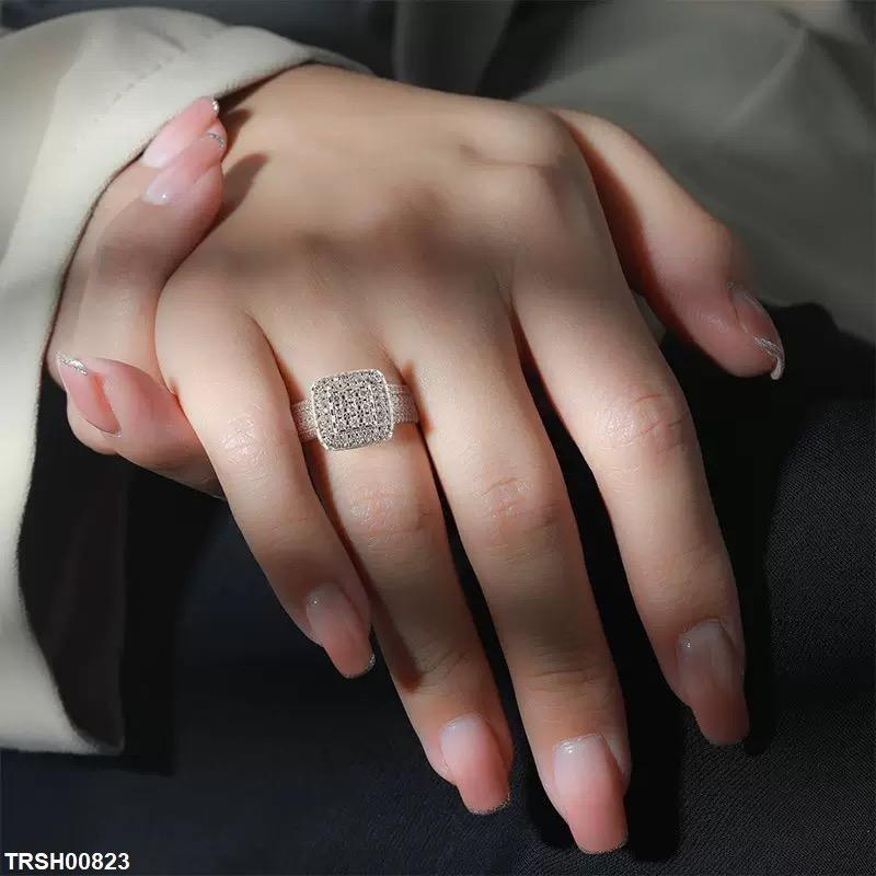 TRSH00823 BLX Square Stone Ring Adjustable - TRSH