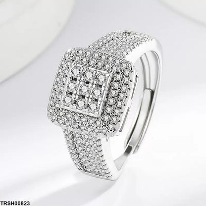 TRSH00823 BLX Square Stone Ring Adjustable - TRSH