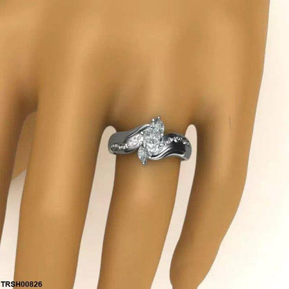 TRSH00826 YLE Marquise Round Ring - TRSH