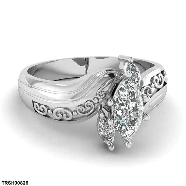 TRSH00826 YLE Marquise Round Ring - TRSH
