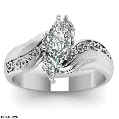 TRSH00826 YLE Marquise Round Ring - TRSH