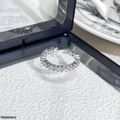 TRSH00843 SJS Round Stone Ring Adjustable - TRSH