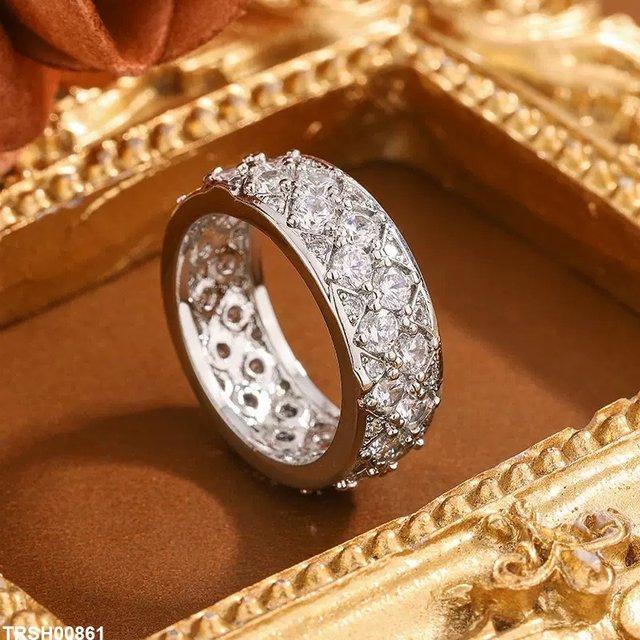 TRSH00861 KYC Round Stone ZIRCON Ring - TRSH