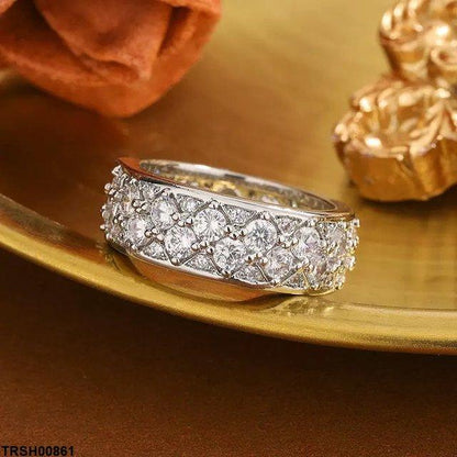 TRSH00861 KYC Round Stone ZIRCON Ring - TRSH